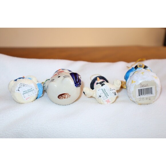 Polish Pottery Andy Decorated Snowman Christmas Tree Ornament Plus 3 Snowmen - Picture 4 of 11